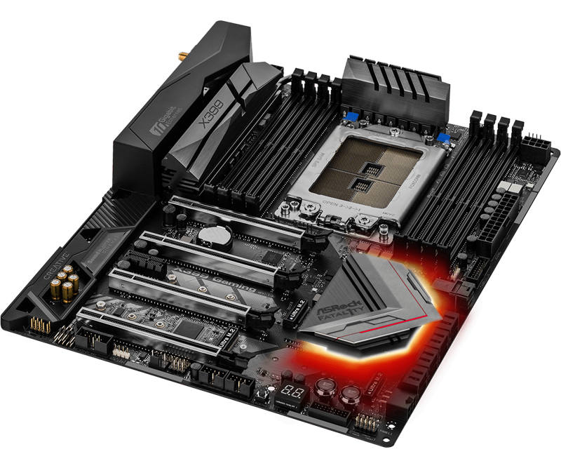 Asrock x399 taichi e fatal1ty x399 schede madri da gioco professionali rilasciate per threadripper