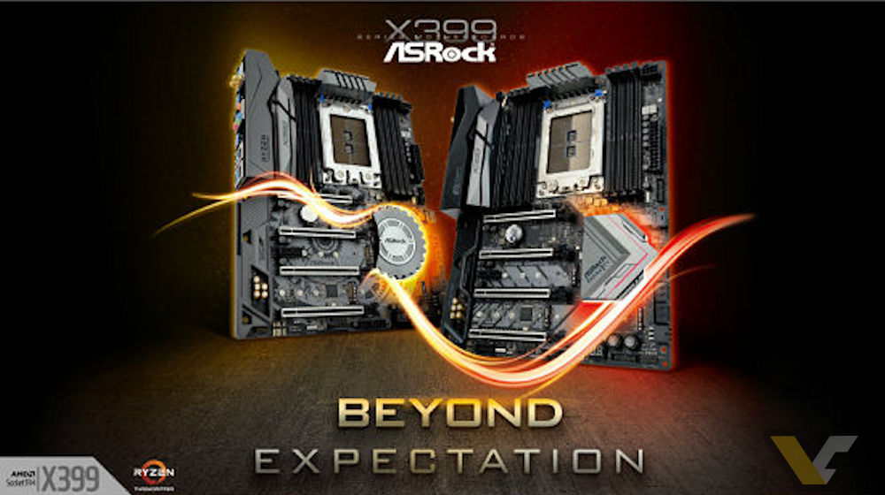 Asrock beschrijft zijn x399 fatal1ty professionele gaming-moederborden