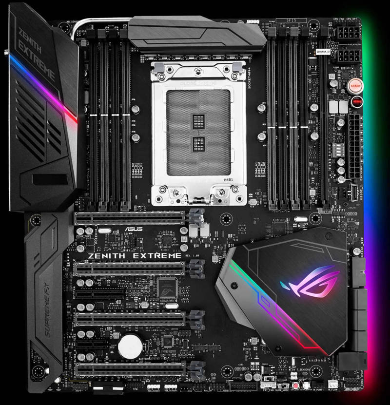 Asus rog x399 zenith extreem in details